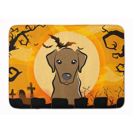 Carolines Treasures Halloween Chocolate Labrador Machine Washable Memory Foam Mat BB1792RUG